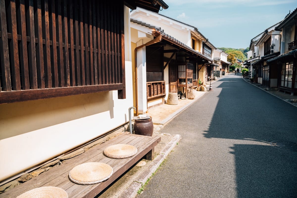 Yokaichi old street of preserved merchant houses in Uchiko